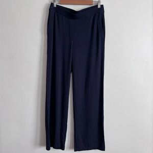 J.Jill Navy Blue Wide Straight Leg Soft Eco Terry Loungewear Pants